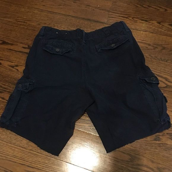 AMERICAN EAGLE Navy Blue Mens Cargo Shorts 33 - Picture 2 of 10